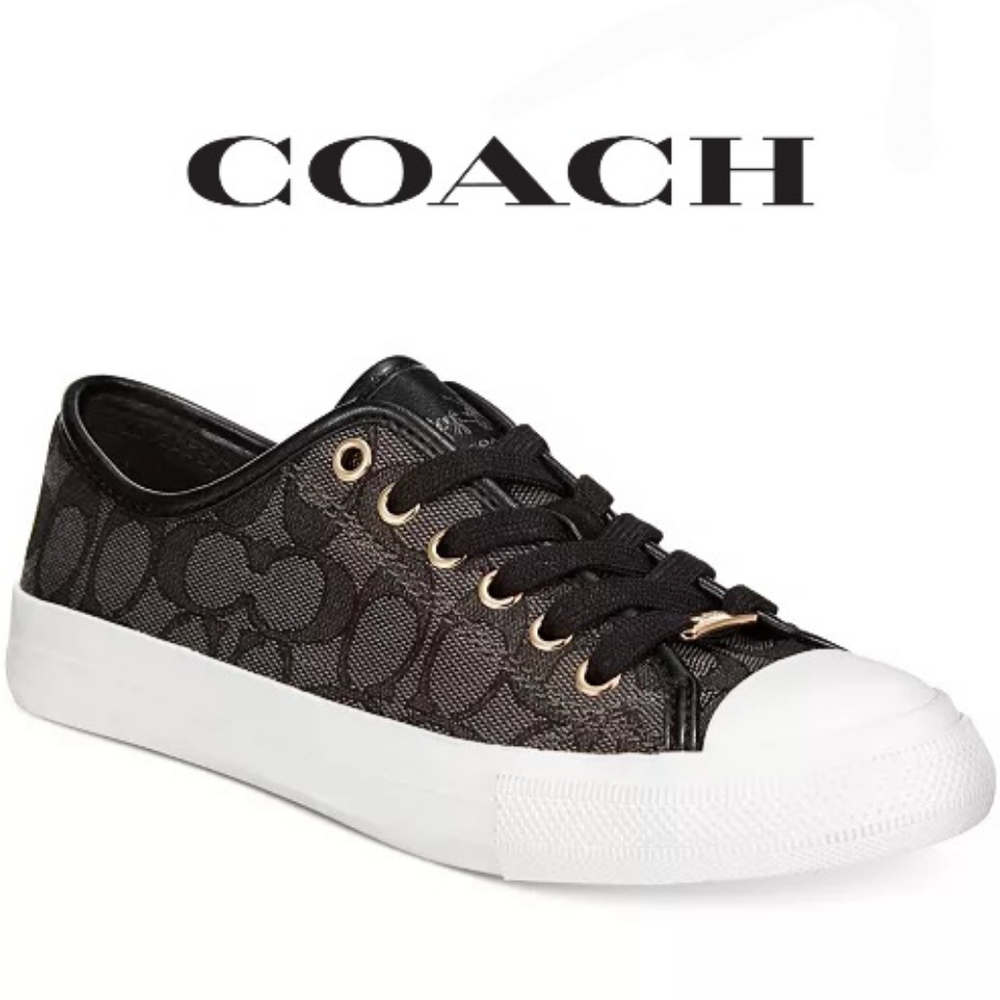 COACH Empire Outline C/Nap Signature Logo Lace Up CC Sneakers EUC - Picture 14 of 14